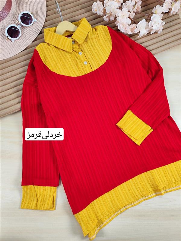 تونیک یقه دار دو رنگ