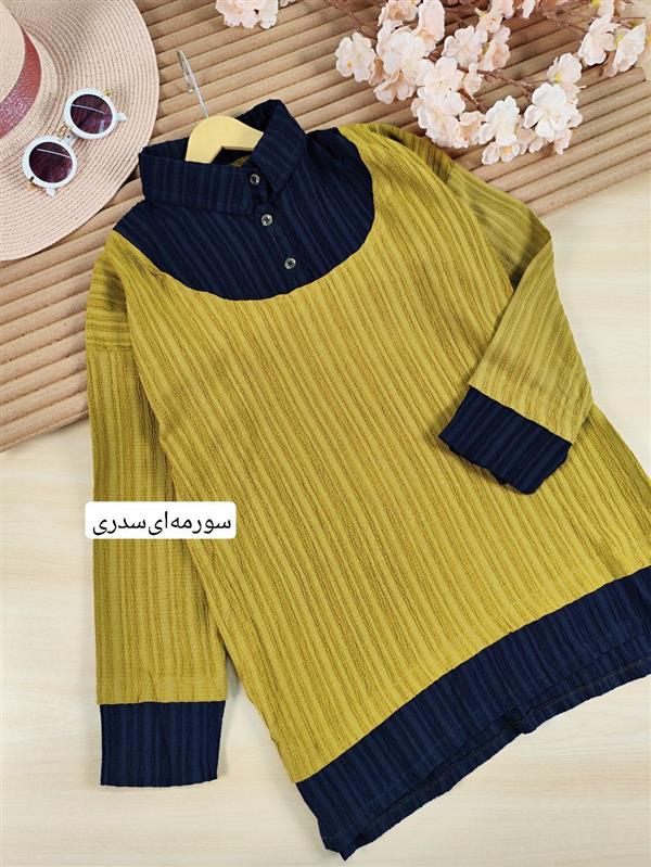 تونیک یقه دار دو رنگ