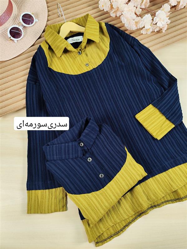 تونیک یقه دار دو رنگ