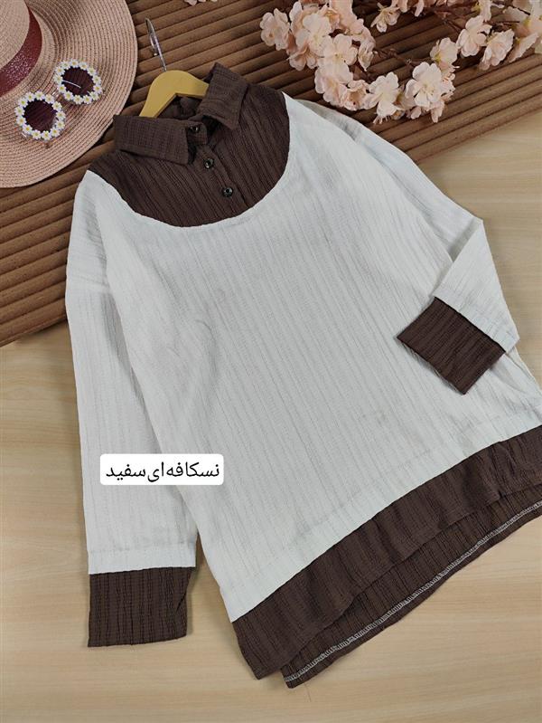 تونیک یقه دار دو رنگ