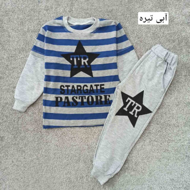 بلوز شلوار راه راه ستاره TR تکسایز