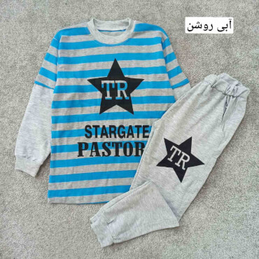 بلوز شلوار راه راه ستاره TR تکسایز