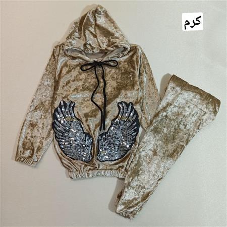 هودی شلوار مخمل بال فرشته