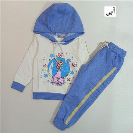هودی شلوار دختر دامن پاپیونی سایز بزرگ