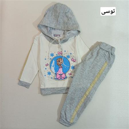 هودی شلوار دختر دامن پاپیونی سایز بزرگ