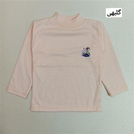 بلوز آستین بلند دخترانه یقه کش بافت