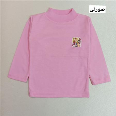 بلوز آستین بلند دخترانه یقه کش بافت