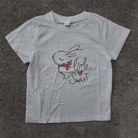 تیشرت سفید خرگوش little sweet تکسایز