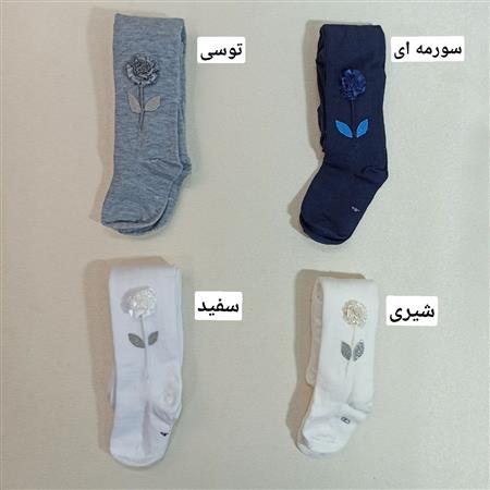 جوراب شلواری گل رز