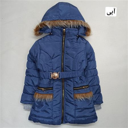 کاپشن کمربندی جیب خزدار