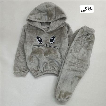 هودی شلوار پولیشی چشم گربه ای ناز