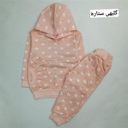 هودی شلوار طرح ستاره و میخک و گاوی