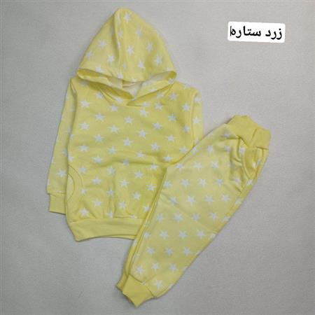 هودی شلوار طرح ستاره و میخک و گاوی