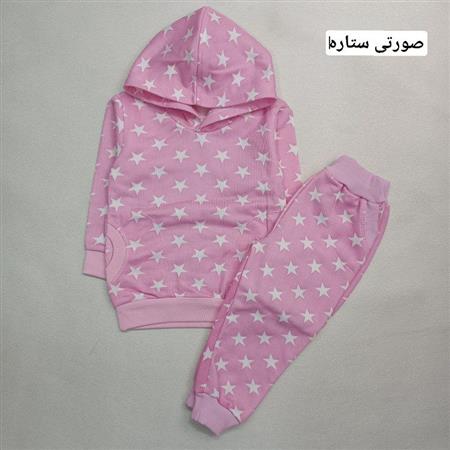 هودی شلوار طرح ستاره و میخک و گاوی