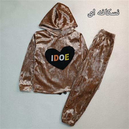 بلوز شلوار مخمل آینه ای طرح قلب