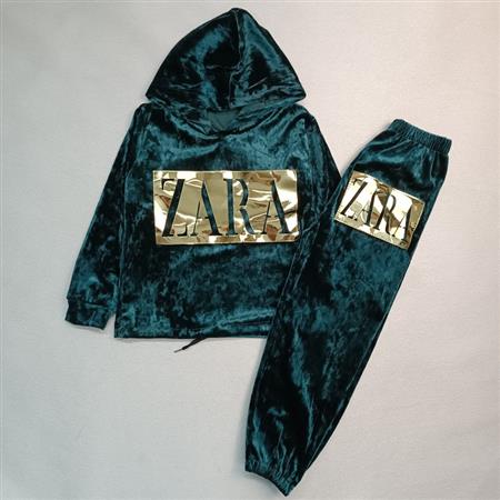 بلوز شلوار مخمل آینه ای طرح ZARA