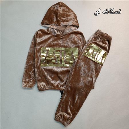 بلوز شلوار مخمل آینه ای طرح ZARA