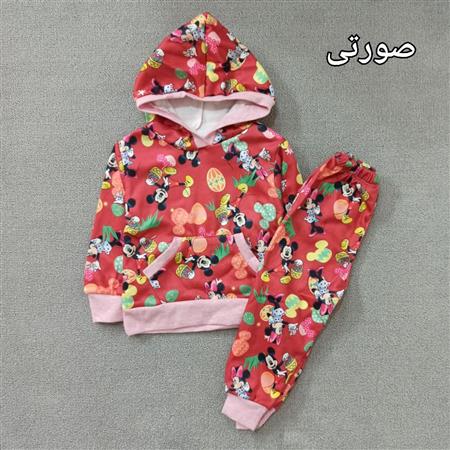 هودی شلوار قرمز میکی و مینی تکسایز