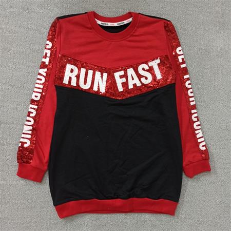 بلوز پولکی Run fast تکسایز