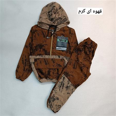 هودی شلوار مخمل ترکیبی