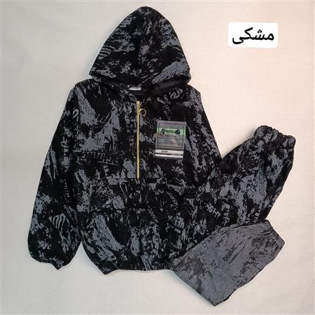 هودی شلوار مخمل ترکیبی