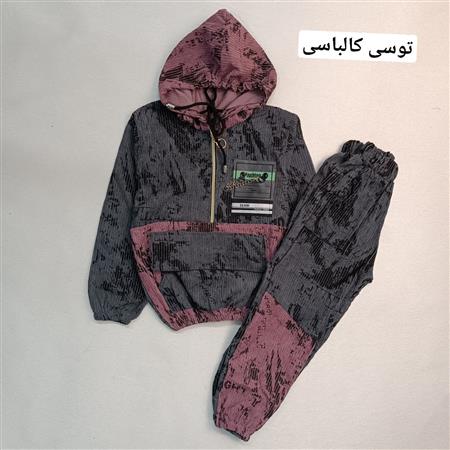 هودی شلوار مخمل ترکیبی