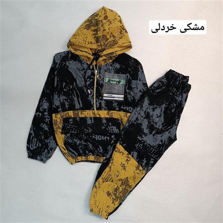 هودی شلوار مخمل ترکیبی
