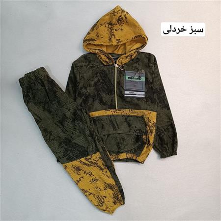 هودی شلوار مخمل ترکیبی