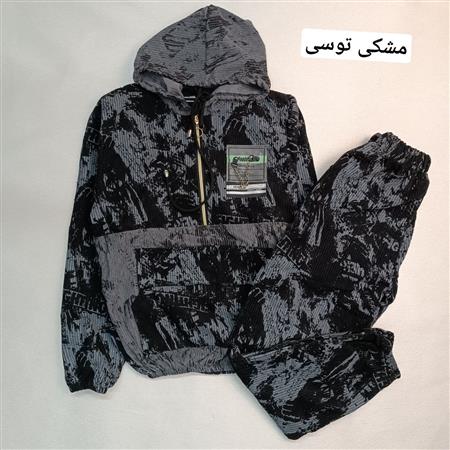 هودی شلوار مخمل ترکیبی