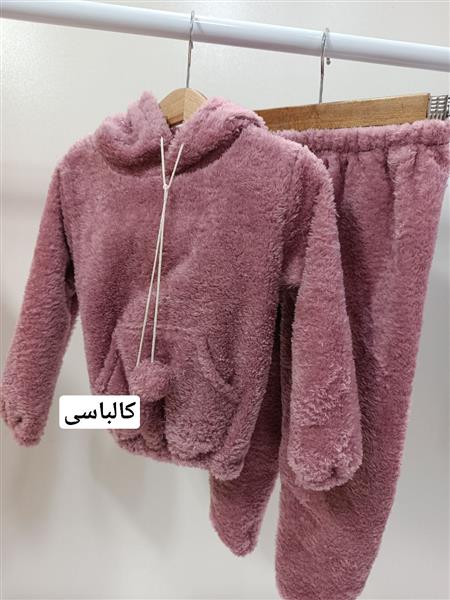 هودی شلوار پولیشی کلاه خرسی