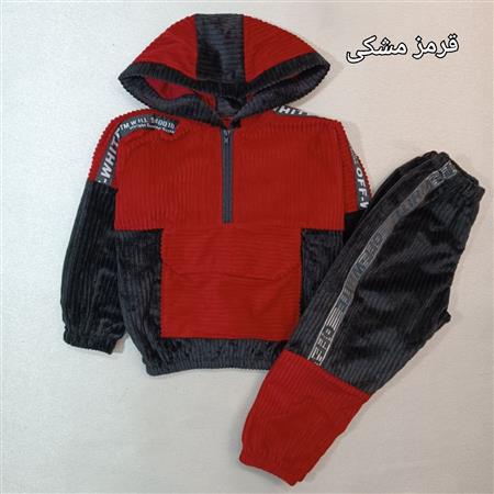 هودی شلوار مخمل off white