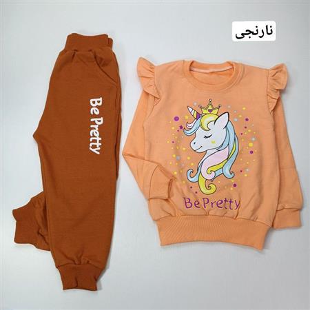 بلوز شلوار دخترانه تکشاخ تاج طلا