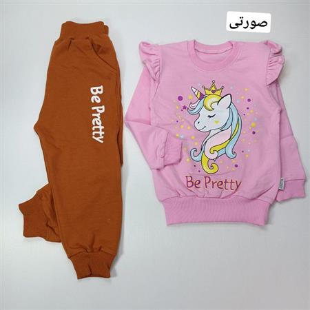 بلوز شلوار دخترانه تکشاخ تاج طلا