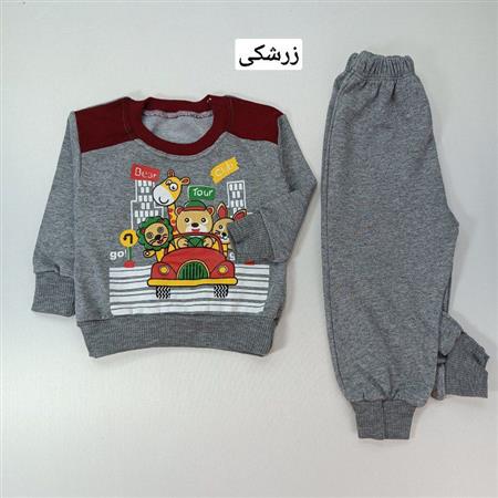 بلوز شلوار پسرانه حیوانات ماشین سوار