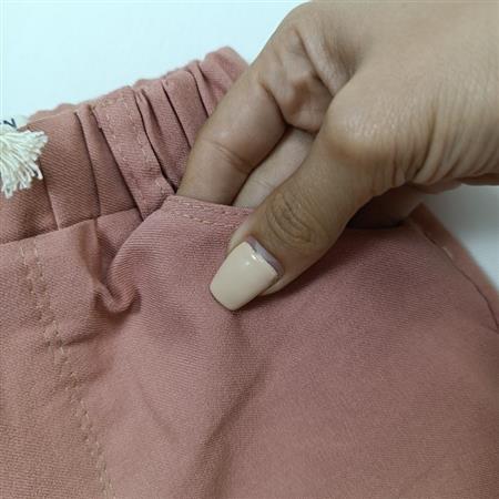 شلوار کتان اسپرت لاینر دار