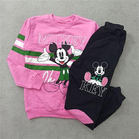 بلوز شلوار صورتی Mickey تکسایز