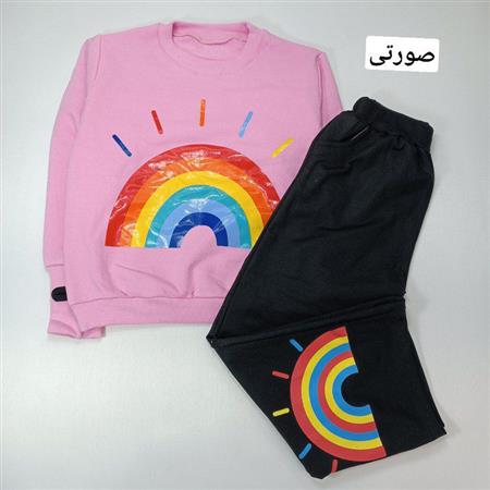 بلوز شلوار رنگین کمان آستین انگشتی