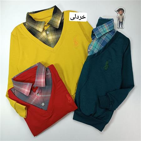 بلوز تک یقه دار رنگی