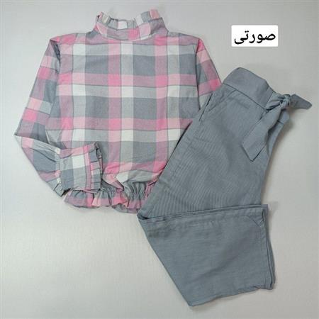 شومیز شلوار چهارخونه نگاره