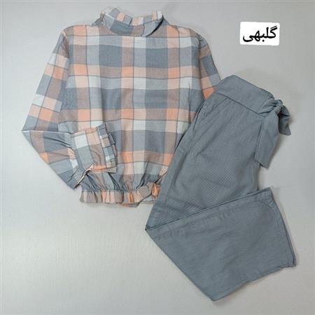 شومیز شلوار چهارخونه نگاره