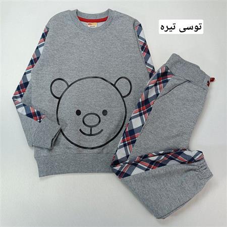 بلوز شلوار خرس آستین چهارخونه