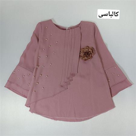 شومیز حریر پلیسه مرواریدی