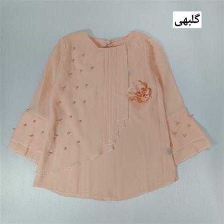 شومیز حریر پلیسه مرواریدی