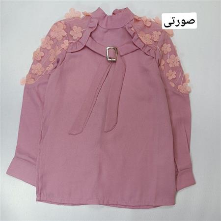 شومیز سرشونه گلدار یقه کرواتی