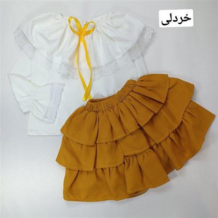 شومیز دامن یقه دلبر پاپیونی
