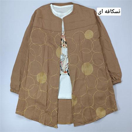 مانتو دو تیکه خامه دوزی