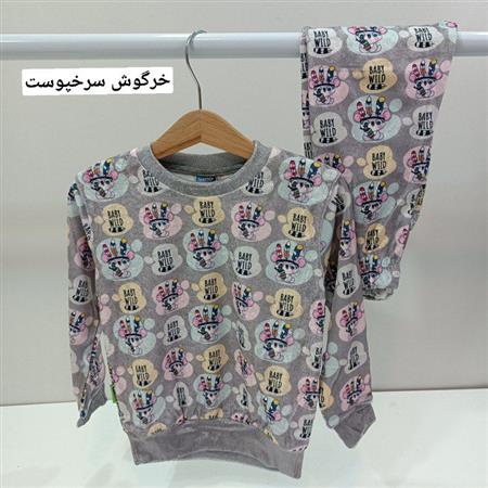 بلوز شلوار مخمل چاپی ۲
