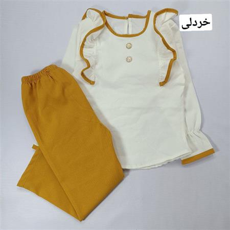 شومیز شلوار آستین پروانه