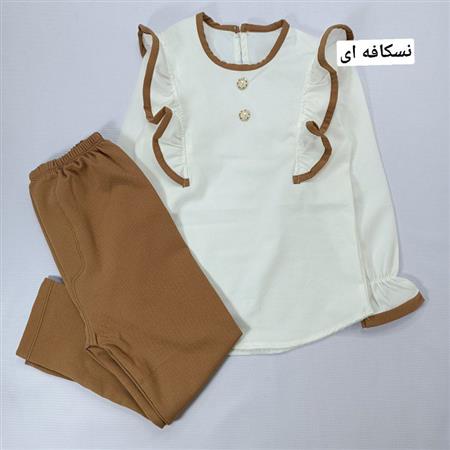 شومیز شلوار آستین پروانه
