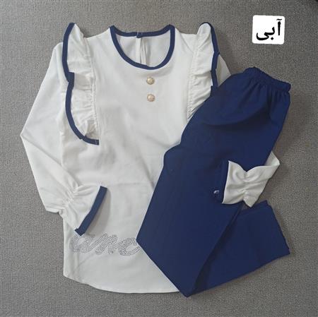 شومیز شلوار دخترانه دو دکمه تکسایز
